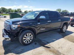 Salvage trucks for sale at Bridgeton, MO auction: 2015 Toyota Tundra Crewmax Limited