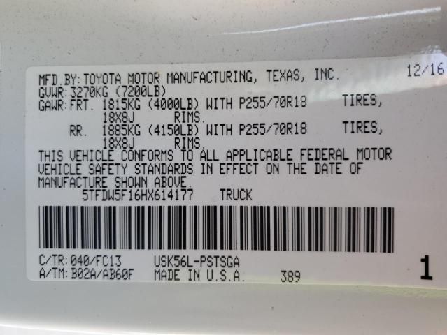 2017 Toyota Tundra Crewmax SR5