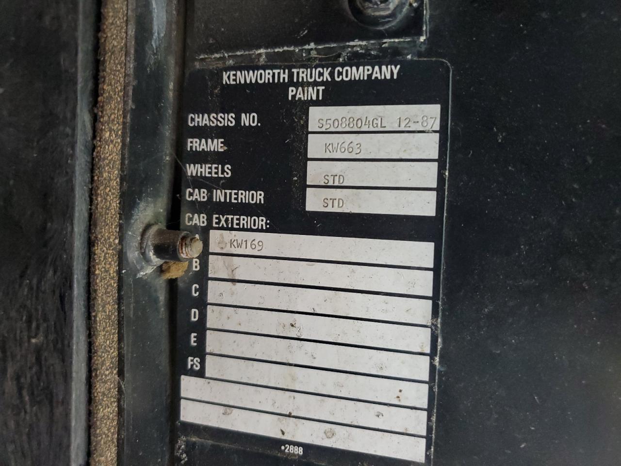 1988 Kenworth W900 Semi Truck