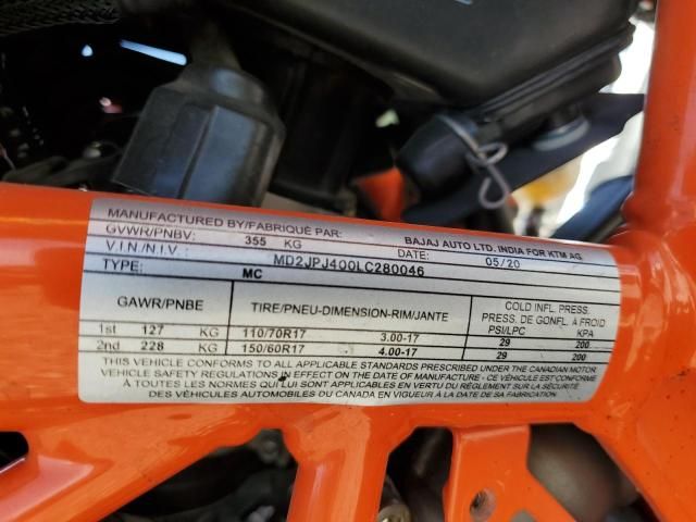 2020 KTM 390 Duke