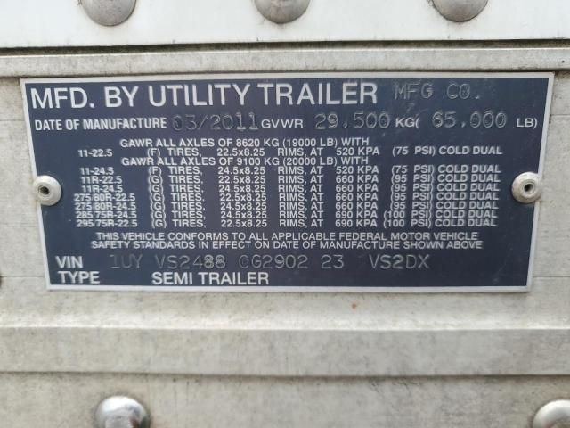 2012 Utility VS2DX DRY Van Trailer