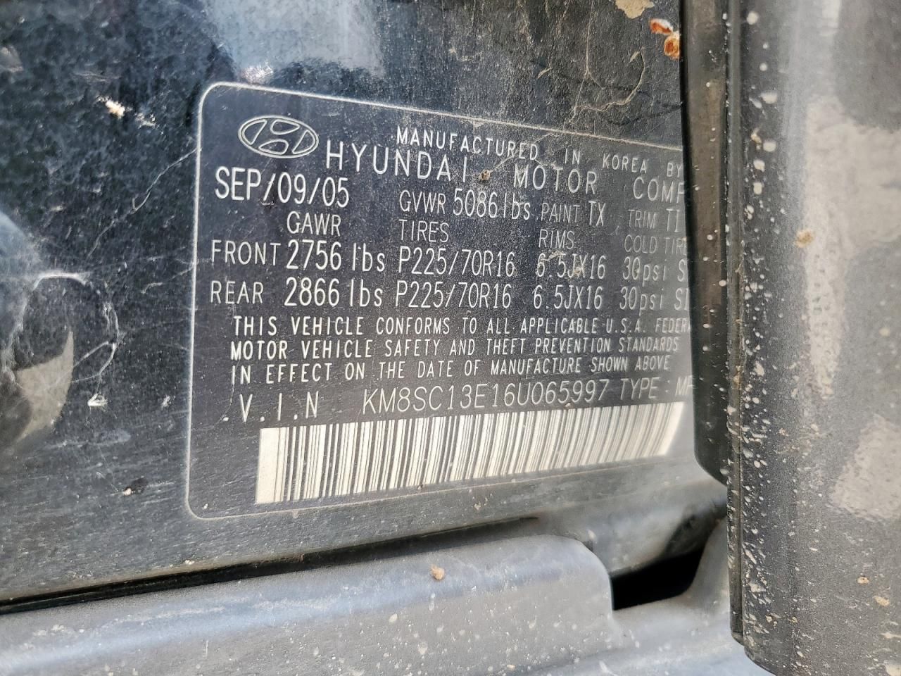 2006 Hyundai Santa fe gls