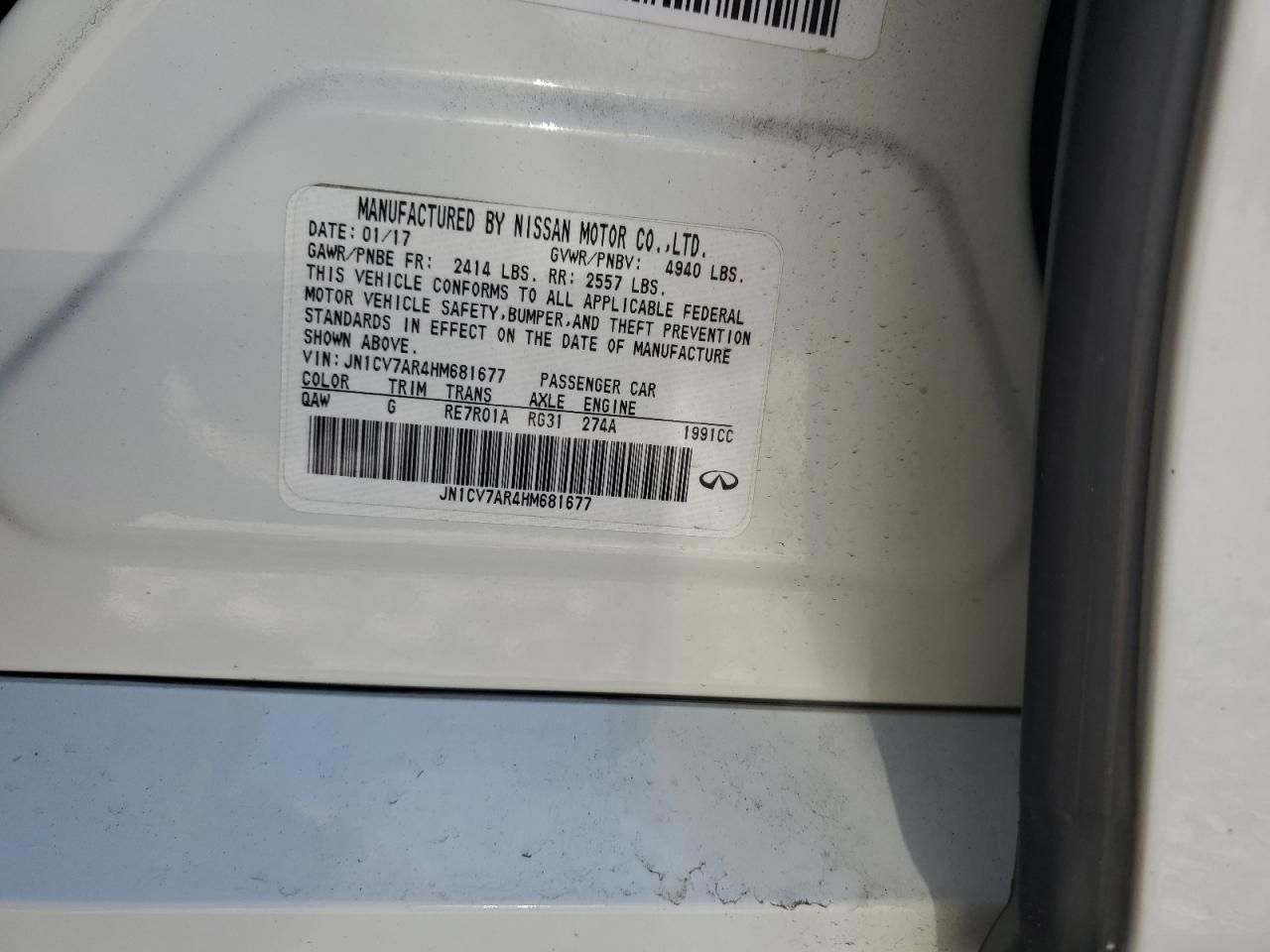 2017 Infiniti Q50 Base