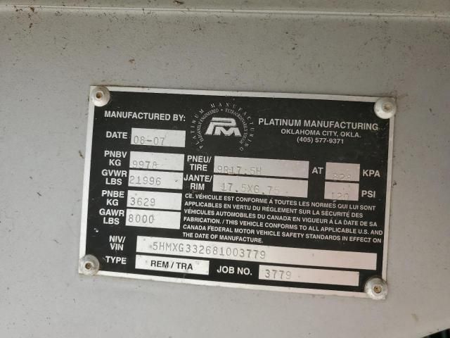 2008 Platinum Inum Horse Trailer