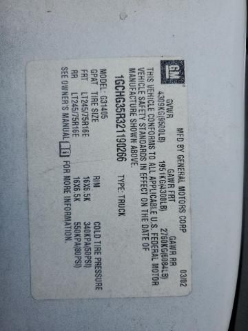2002 Chevrolet Express G3500