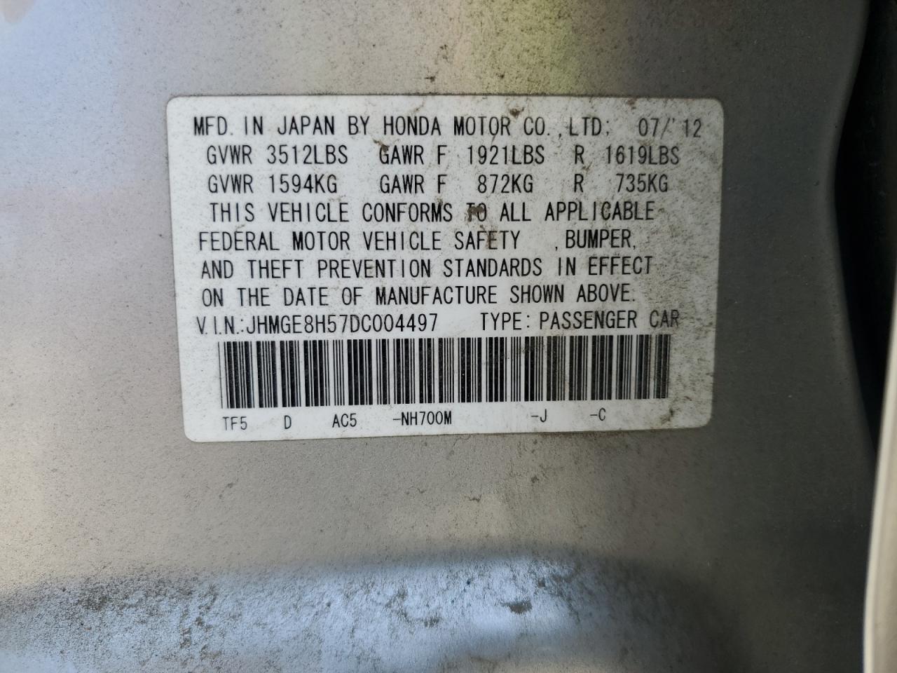 2013 Honda Fit Sport