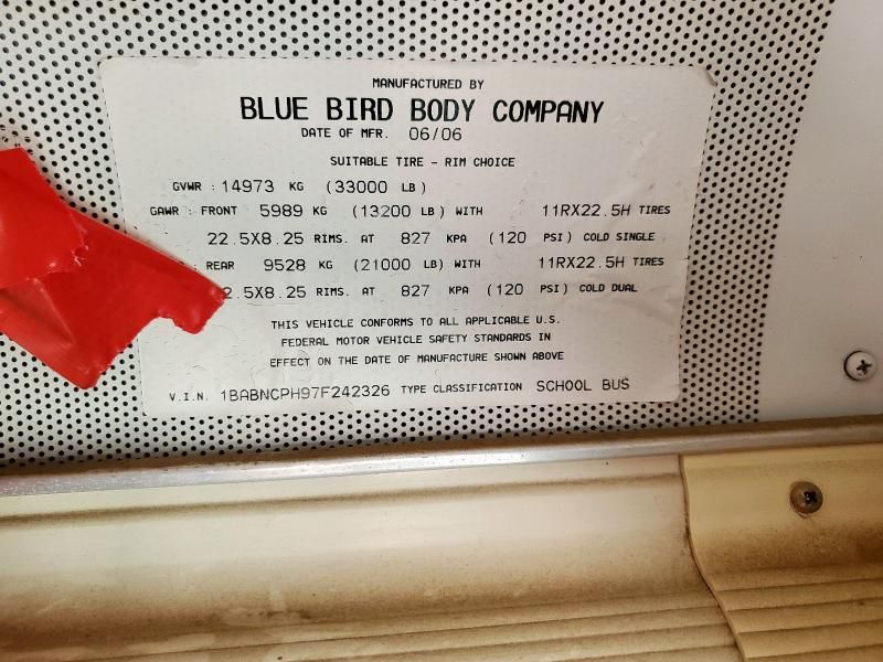 2007 Blue Bird School Bus / Transit Bus