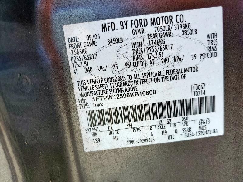 2006 Ford F150 Supercrew