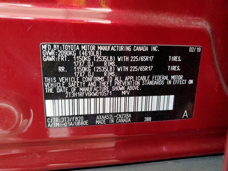 2019 Toyota Rav4 LE