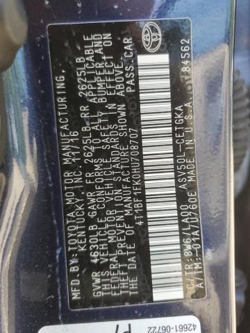 2017 Toyota Camry LE