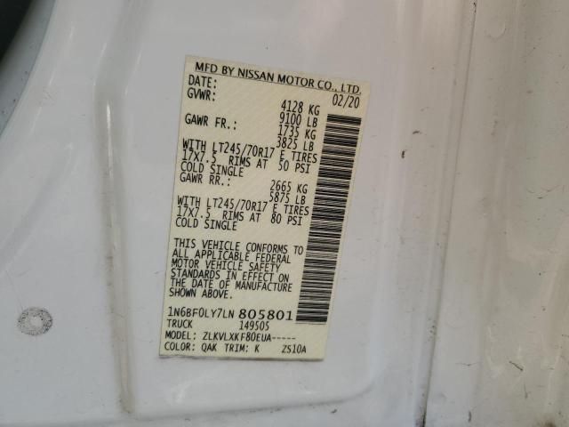 2020 Nissan NV 2500 S