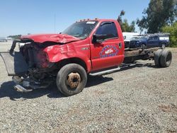 Salvage trucks for sale at Antelope, CA auction: 2005 Ford F550 Super Duty