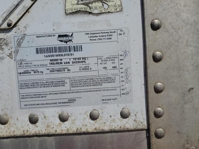 2006 Wabash Dvdbhpc DRY Van Trailer