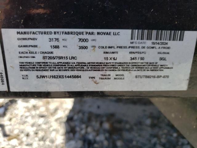 2025 Sure-Trac STUTB8216-BP-070 Utility Trailer