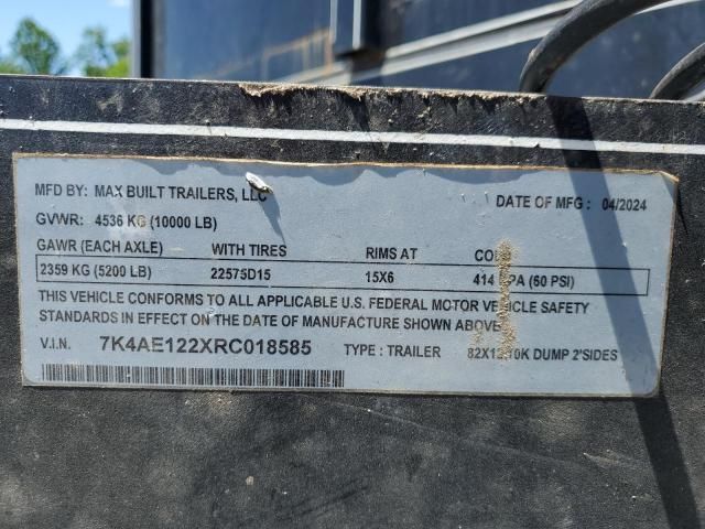 2024 MAX Built Dump Trailer