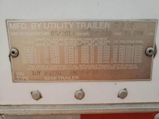 2015 Utility VS2RA Refrigerated Van Trailer