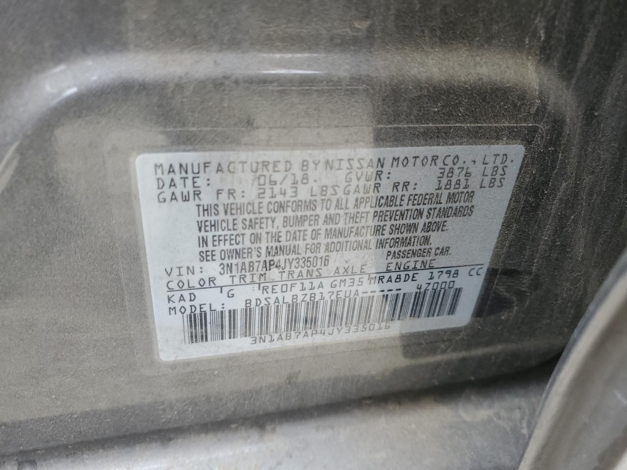 2018 Nissan Sentra s