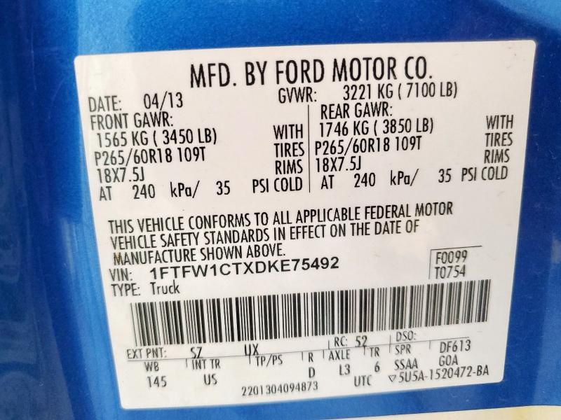 2013 Ford F150 Supercrew