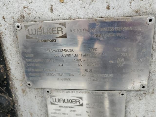 2018 Walker Tank Trailer