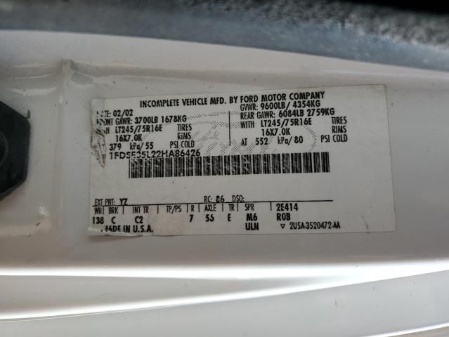 2002 Ford Econoline E350 Super Duty Cutaway Van