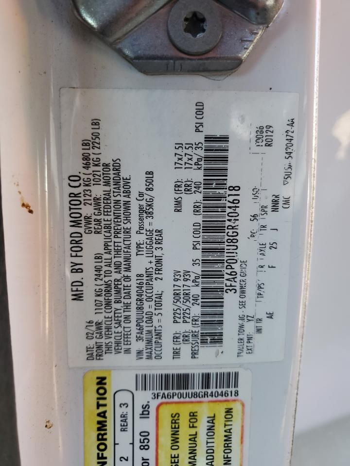 2016 Ford Fusion s Hybrid