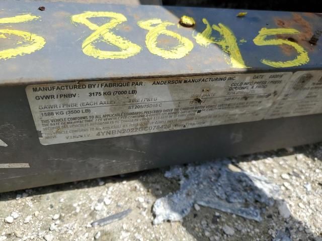 2016 Anderson Utility Trailer