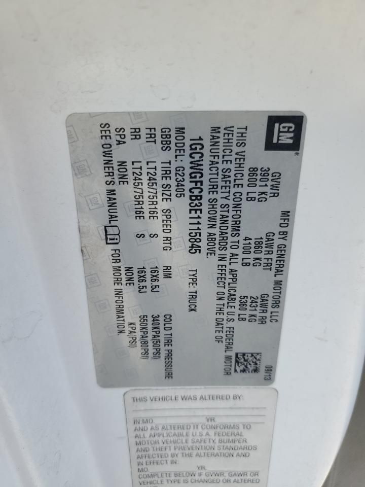 2014 Chevrolet Express G2500