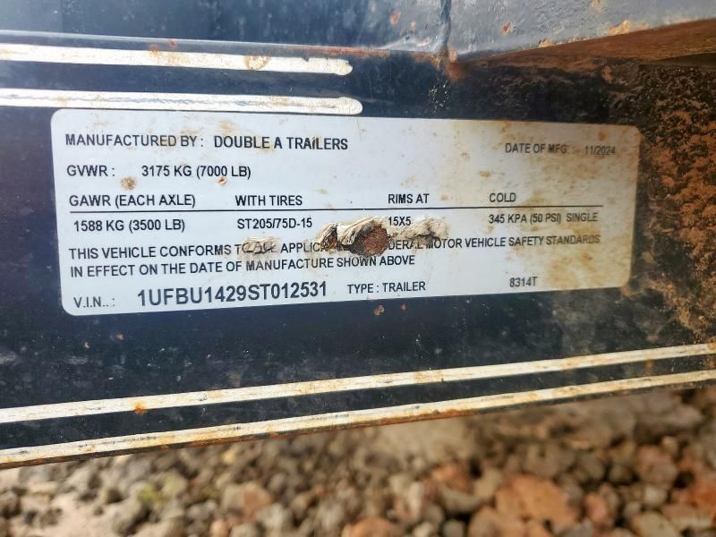 2025 Double A 8314T Utility Trailer