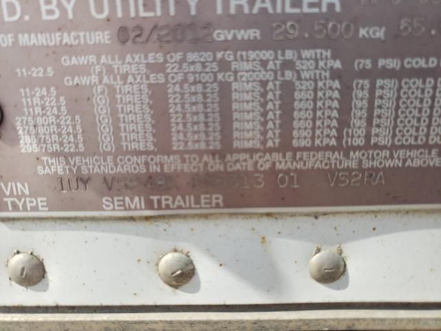 2013 Utility VS2RA Refrigerated Van Trailer