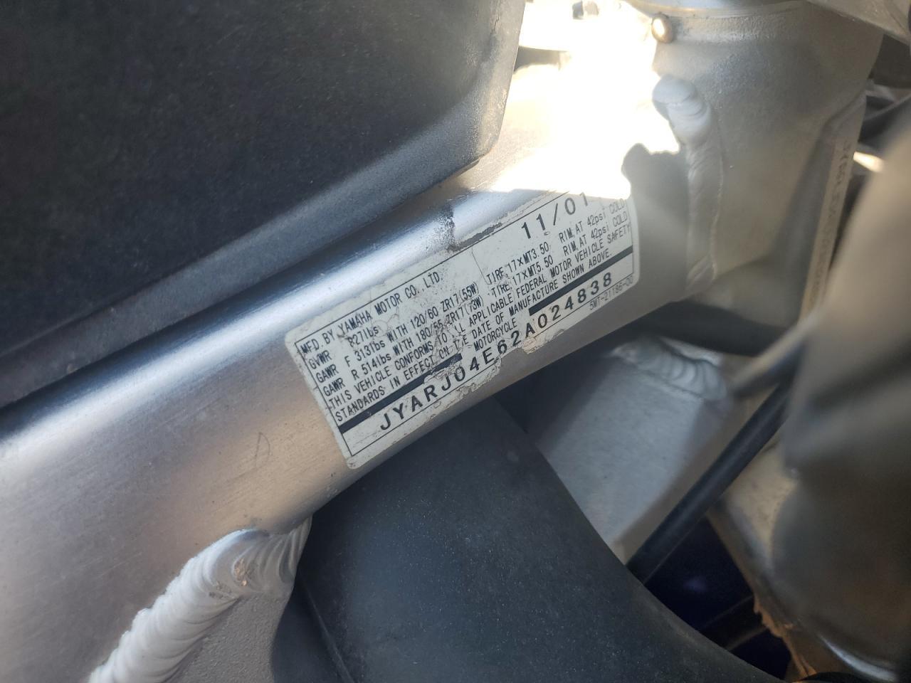 2002 Yamaha YZFR6 L