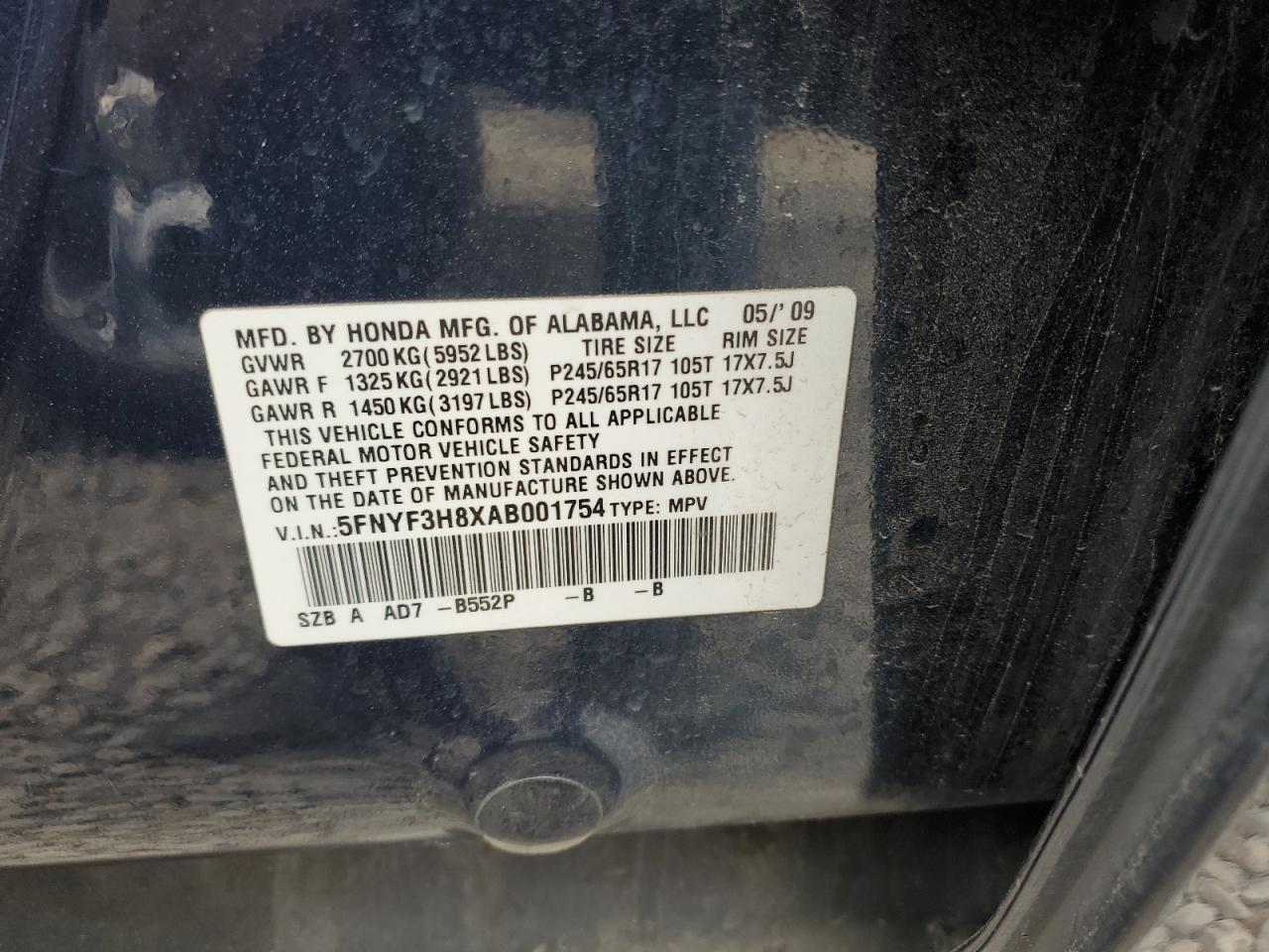 2010 Honda Pilot Touring