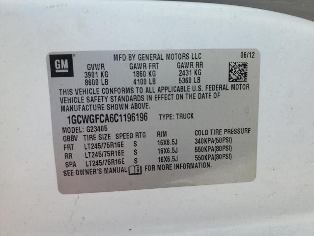 2012 Chevrolet Express G2500