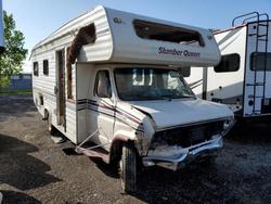 Salvage trucks for sale at Rocky View County, AB auction: 1989 Ford Econoline E350 Cutaway Van