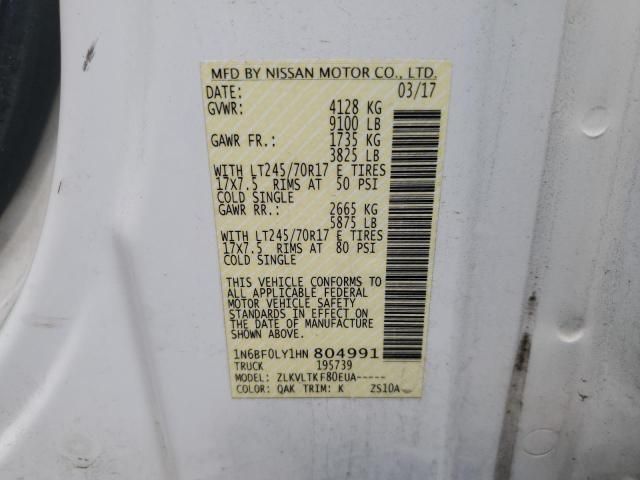 2017 Nissan NV 2500 S