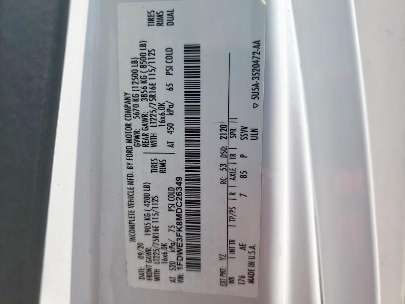 2021 Ford Econoline E350 Super Duty Cutaway Van