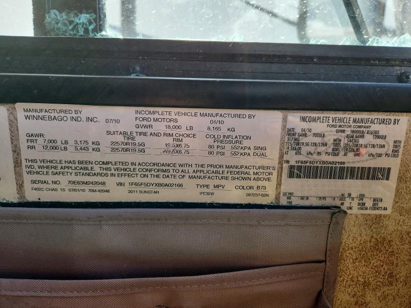 2011 Itasco Sunstar RV