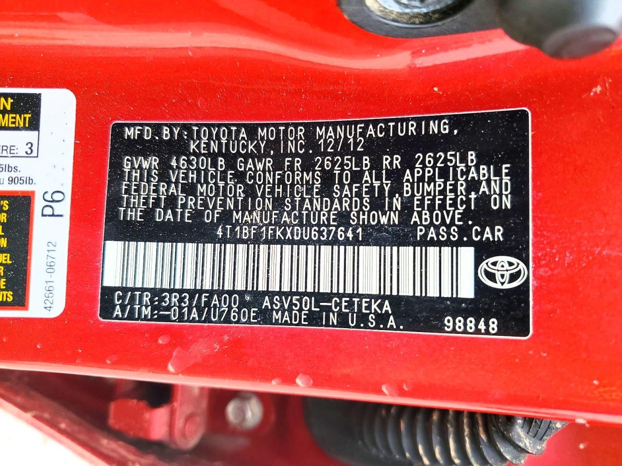 2013 Toyota Camry l