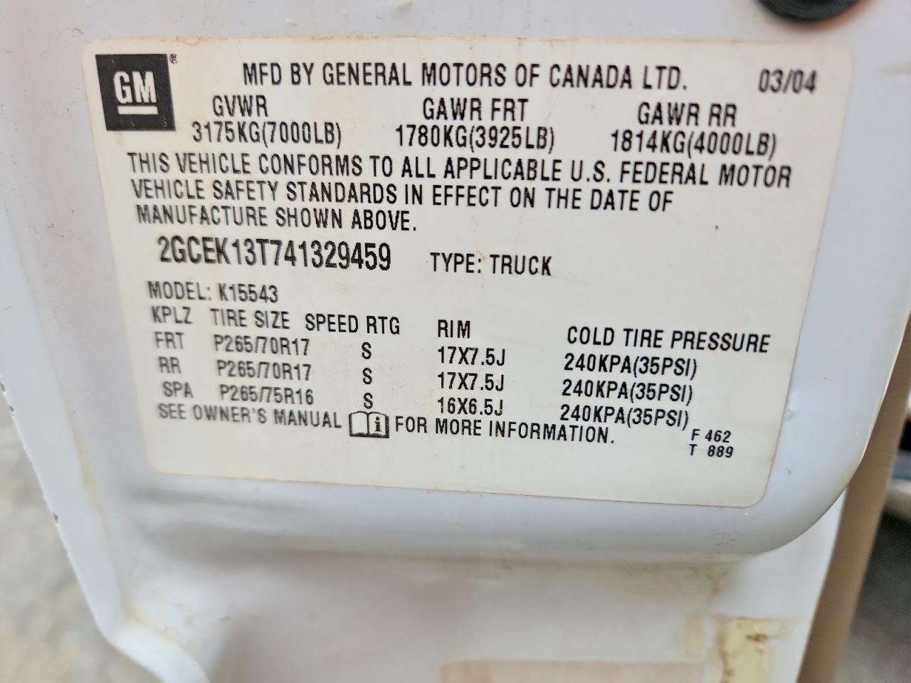 2004 Chevrolet Silverado K1500