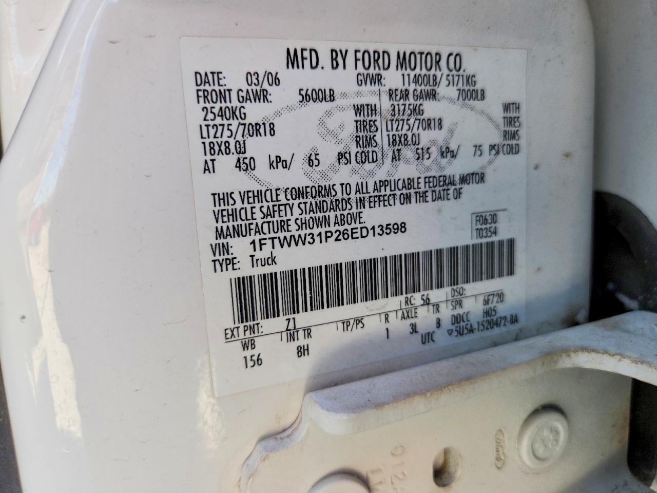 2006 Ford F350 SRW Super Duty