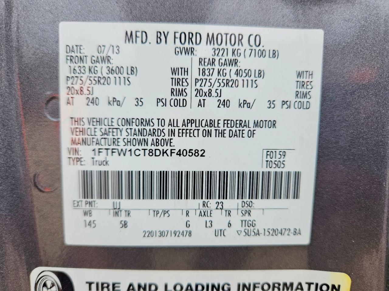 2013 Ford F150 Supercrew