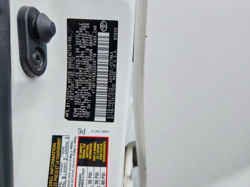 2012 Toyota Camry le