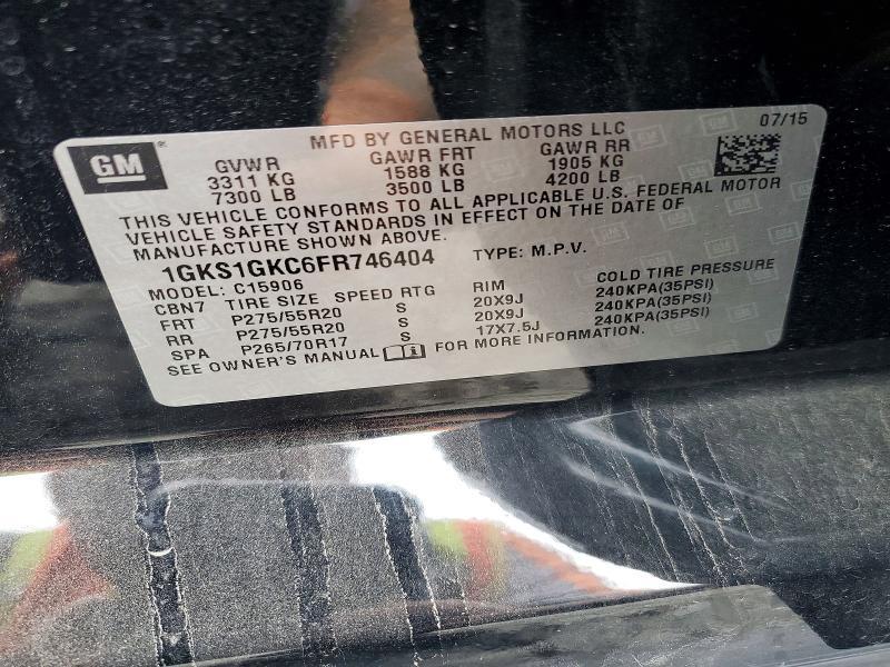 2015 GMC Yukon xl C1500 sle