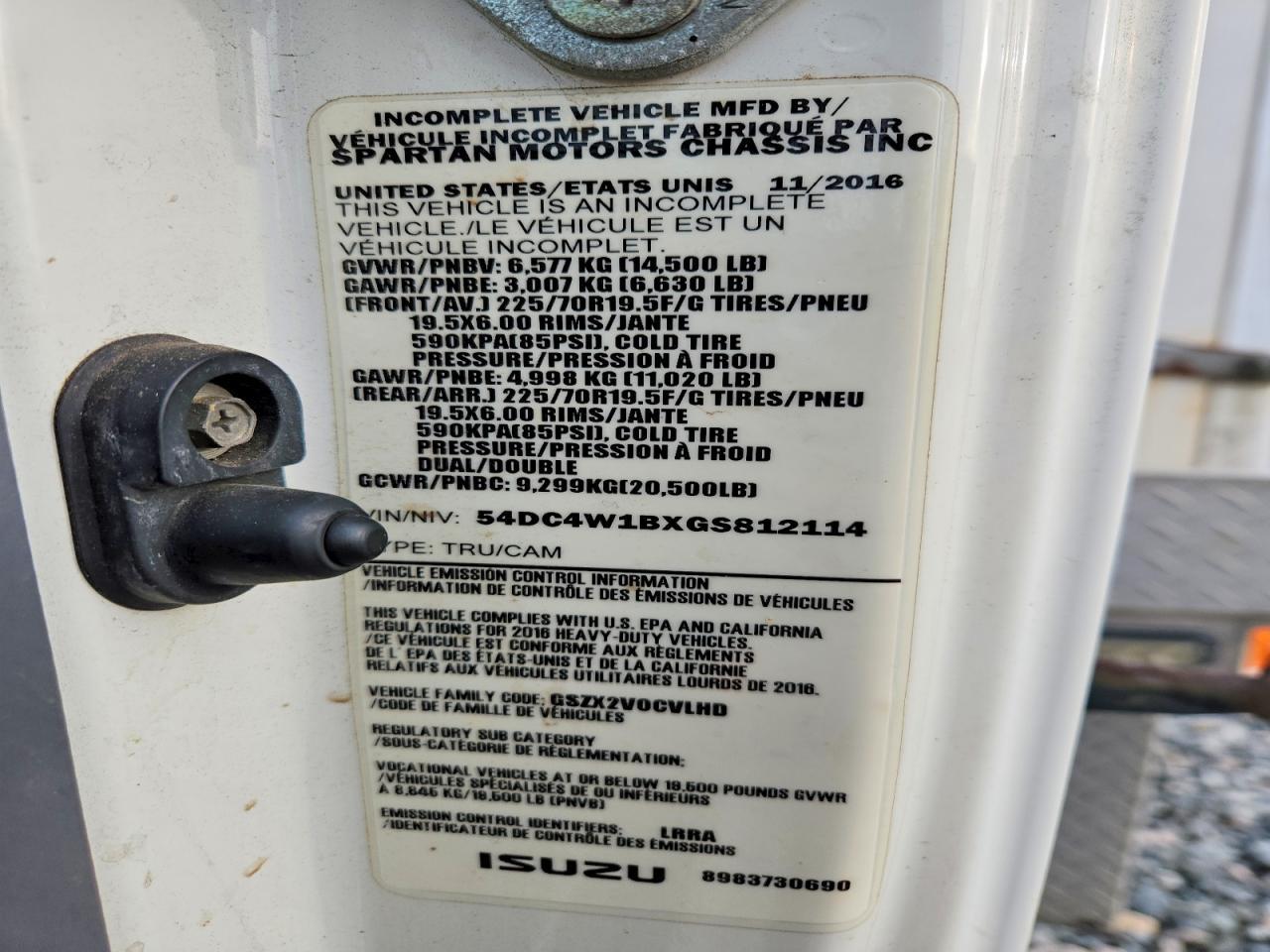 2016 Isuzu NPR HD