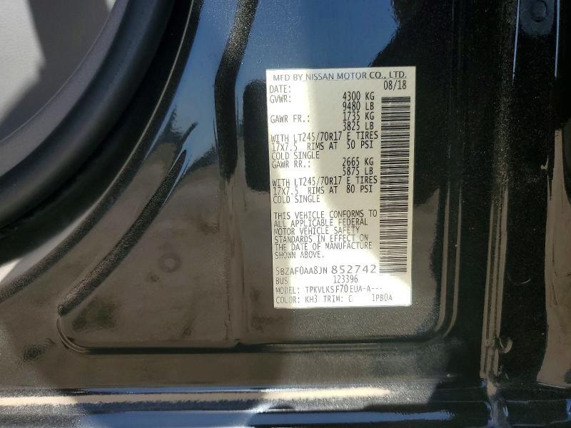 2018 Nissan NV 3500 HD SL