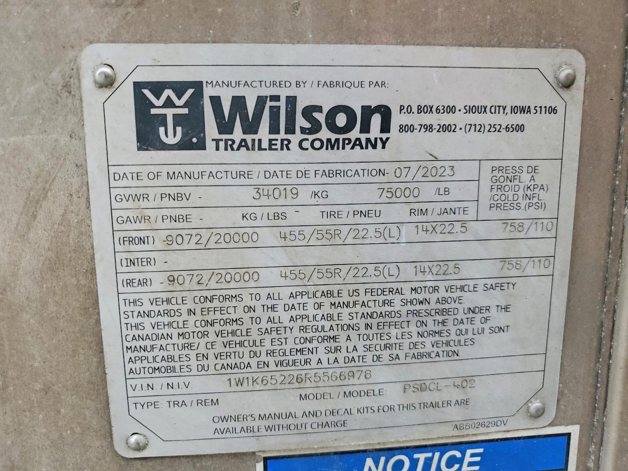 2024 Wilson Psdcl-402 Livestock Trailer