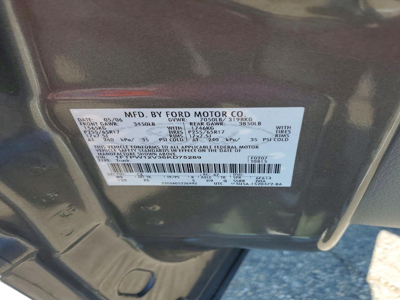 2006 Ford F150 Supercrew