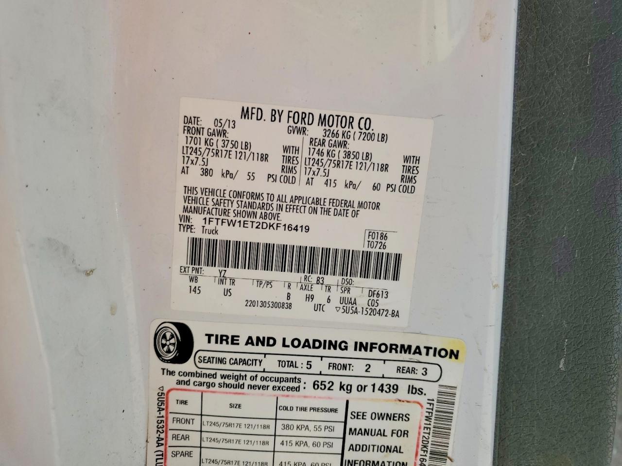 2013 Ford F150 Supercrew
