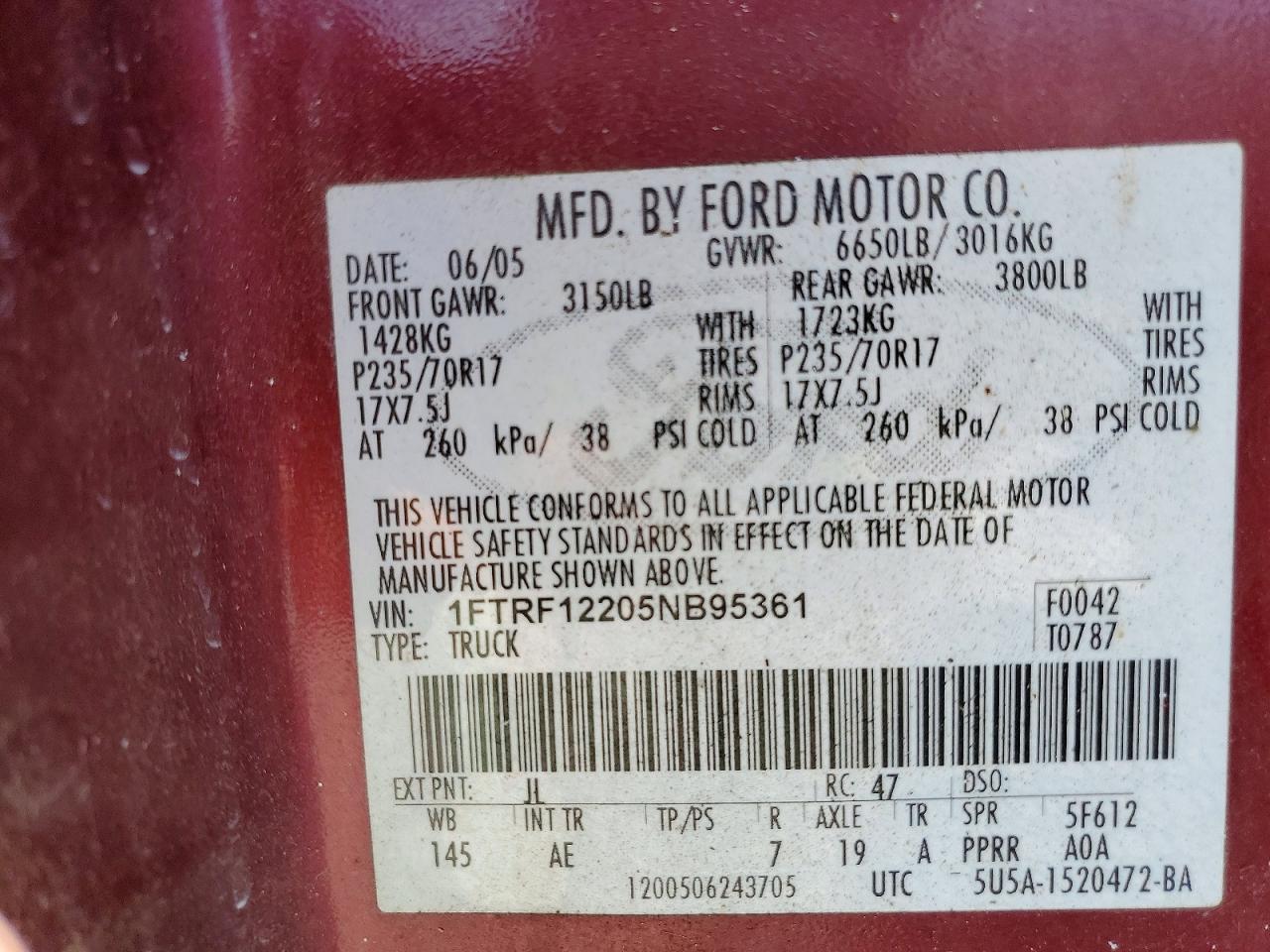2005 Ford F150