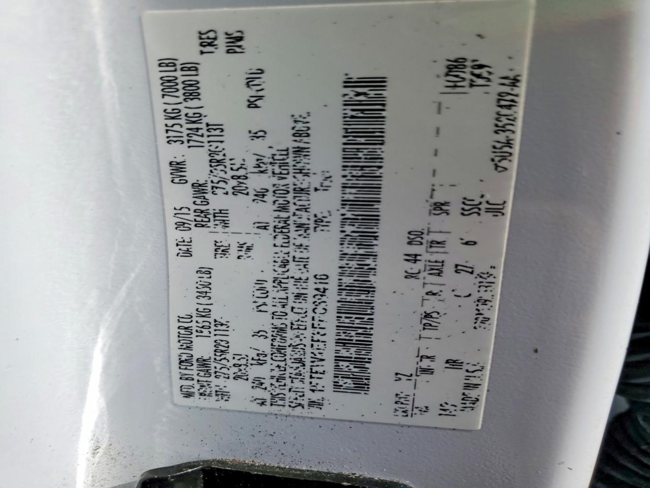 2015 Ford F150 Supercrew