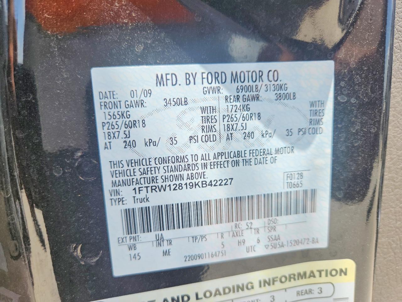2009 Ford F150 Supercrew